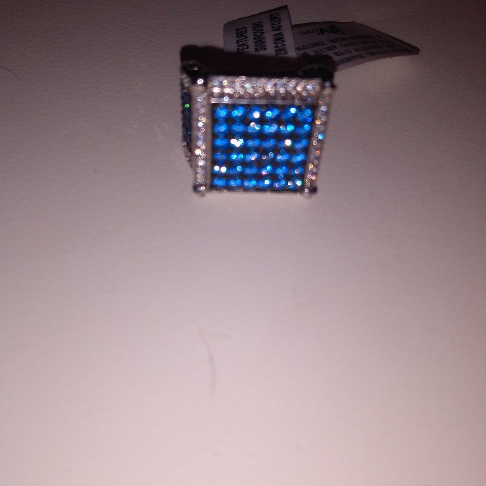 Jtv blue Swarovski crystal ring